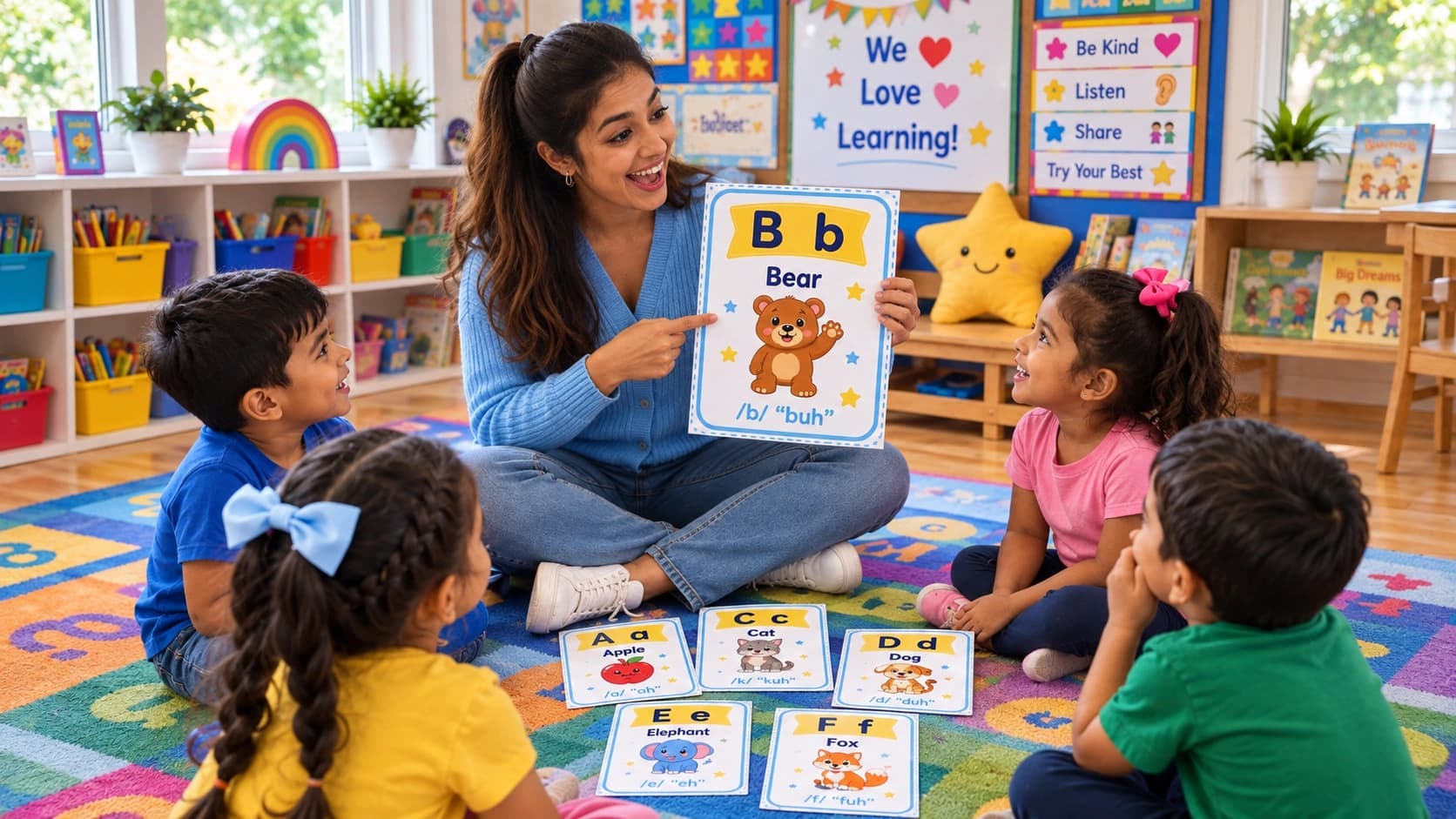 Phonics - Best Early Learning Program at Juniors Nest Preschool & Daycare Padur